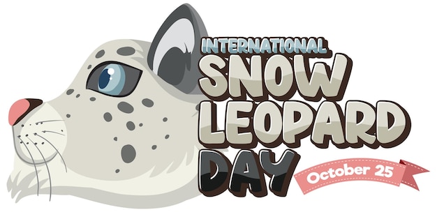 Free vector international snow leopard day