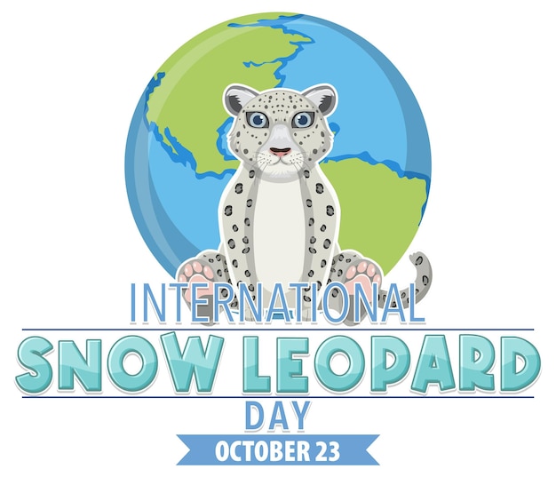 Free vector international snow leopard logo concept