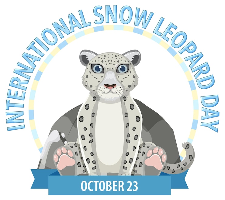 Free Vector international snow leopard logo concept