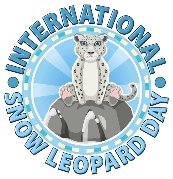 Free vector international snow leopard logo concept