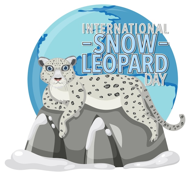 Concetto internazionale di logo del leopardo delle nevi