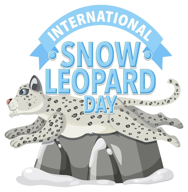 Free vector international snow leopard logo concept