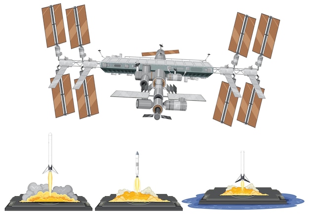 Free vector international space station iss