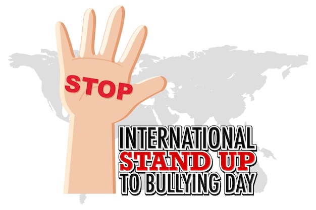 Free vector international stand up to bullying day poster design