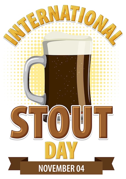 Free vector international stout day banner design