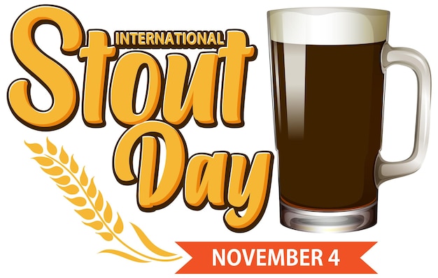 Free vector international stout day poster design