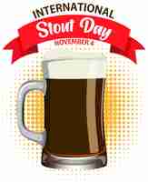 Free vector international stout day poster design
