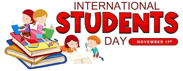 Free vector international students day banner design