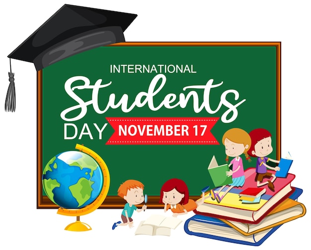 Free vector international students day banner design