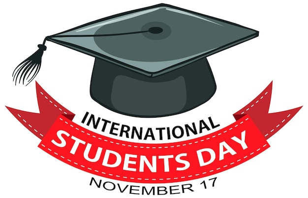 Free vector international students day banner design