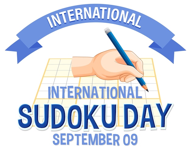 Free vector international sudoku day banner design