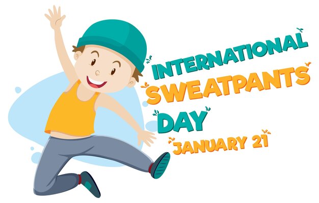 Free vector international sweatpants day banner design