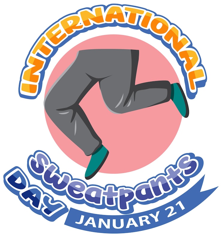 Free Vector international sweatpants day banner design