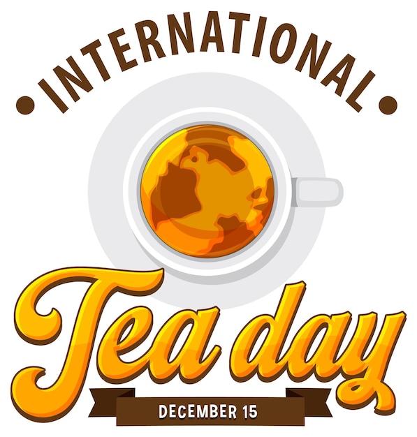 Free vector international tea day banner design