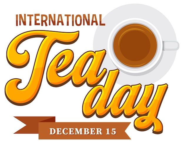 Free vector international tea day banner design