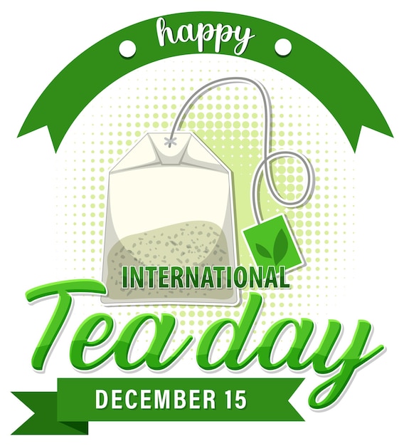 Free vector international tea day banner design