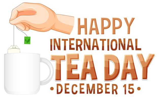 Free vector international tea day banner design