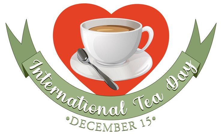 मुफ़्त वेक्टर international tea day text banner design