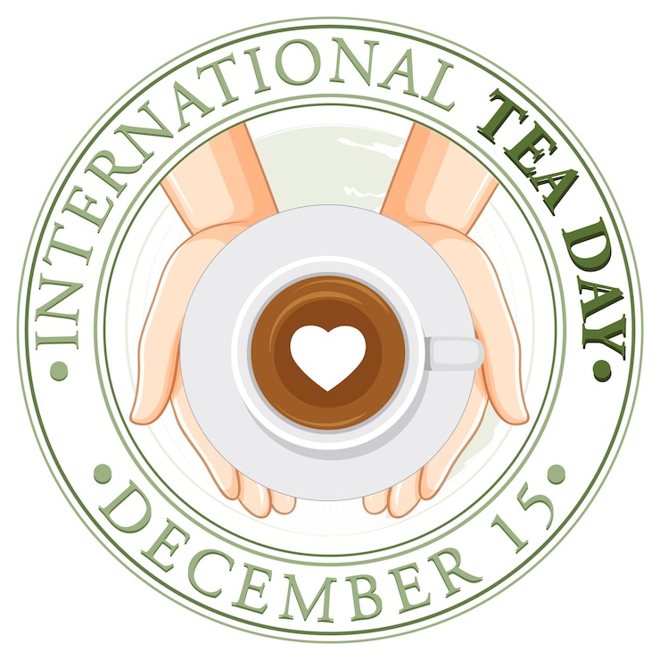 मुफ़्त वेक्टर international tea day text banner design
