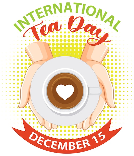 International tea day text banner