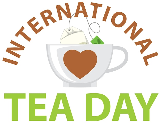 International tea day text banner