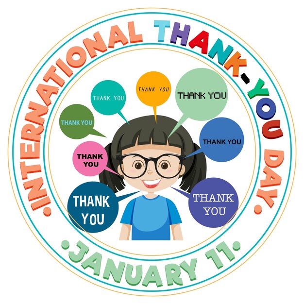 Free vector international thank you day icon