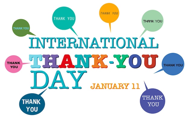 Free vector international thank you day icon