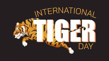 Free vector international tiger day celebration design
