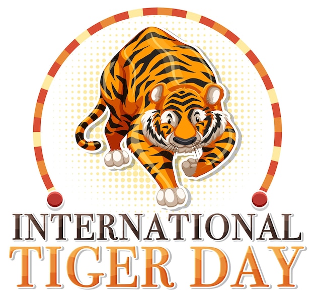 Free vector international tiger day celebration