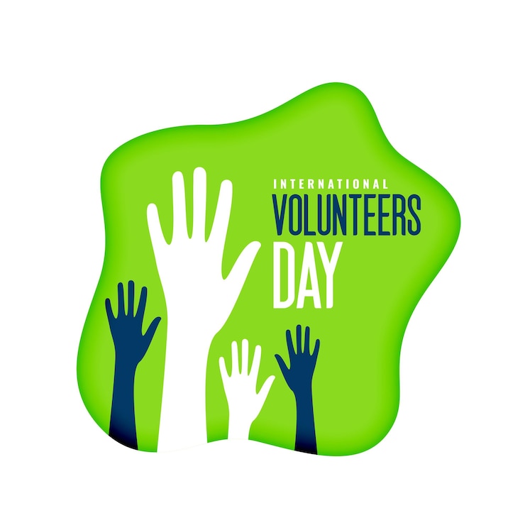 Free Vector international volunteers day background for social welfare vector