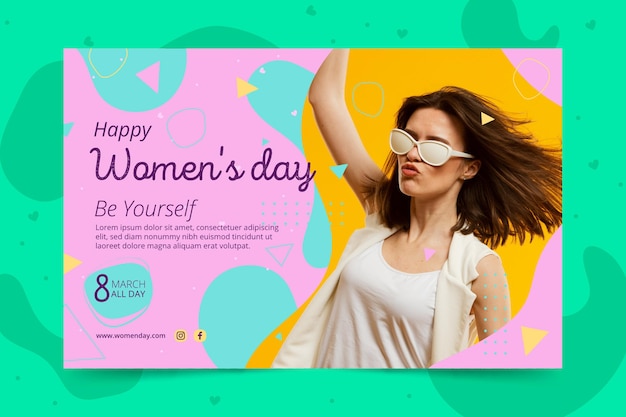International women day banner template