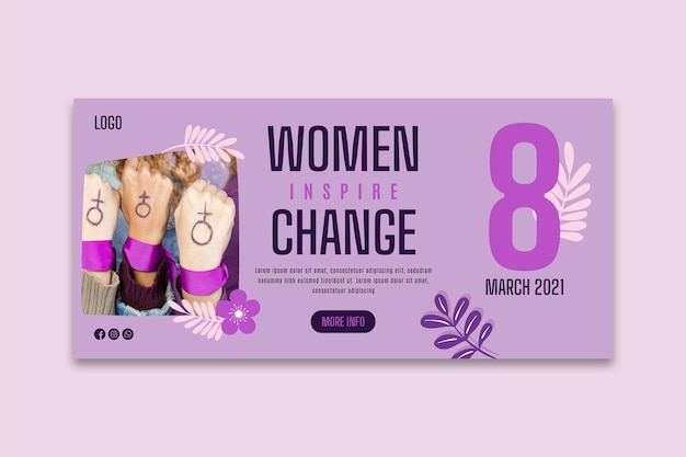 Free vector international women day banner