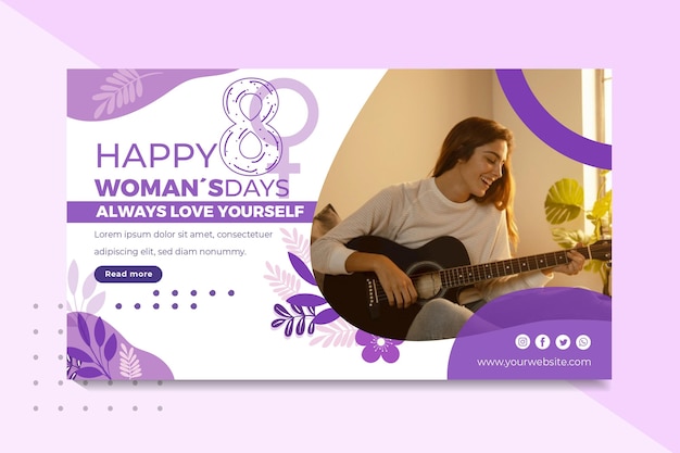 Free vector international women day banner