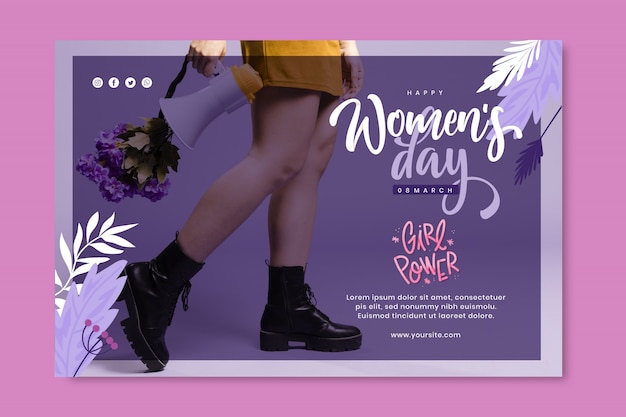 Free vector international women day banner