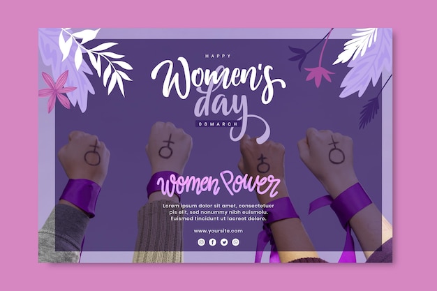 Free vector international women day banner