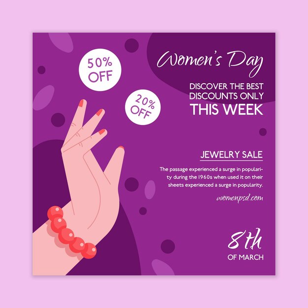 International women day flyer template