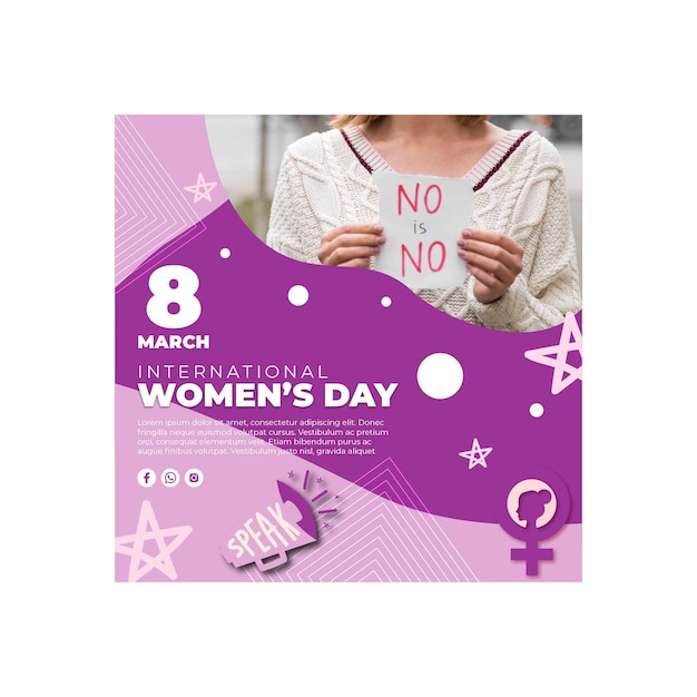 International women day flyer template