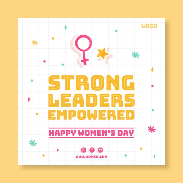 Free vector international women day flyer