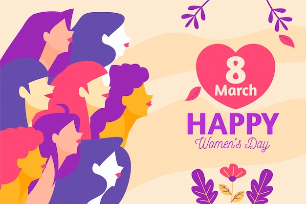 Free vector international women day illustration