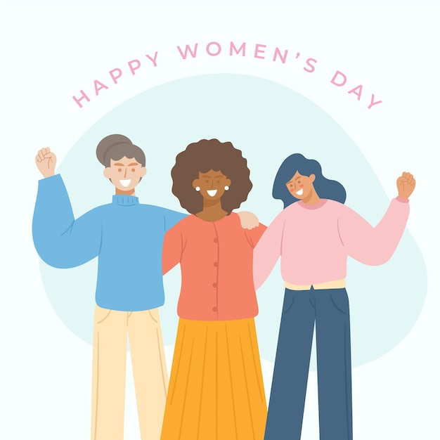 Free vector international women day illustration