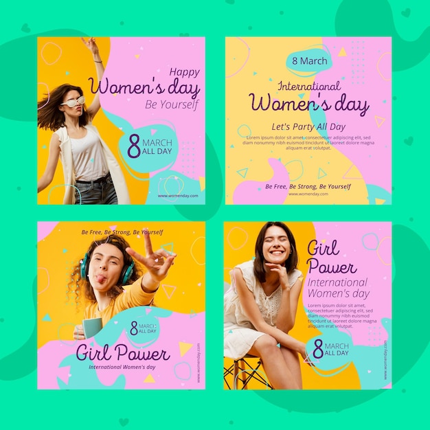 Free vector international women day instagram post