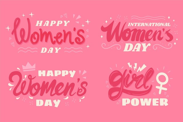 Международный женский день надписи этикетки