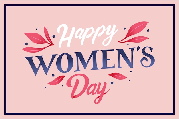 Free vector international women day lettering