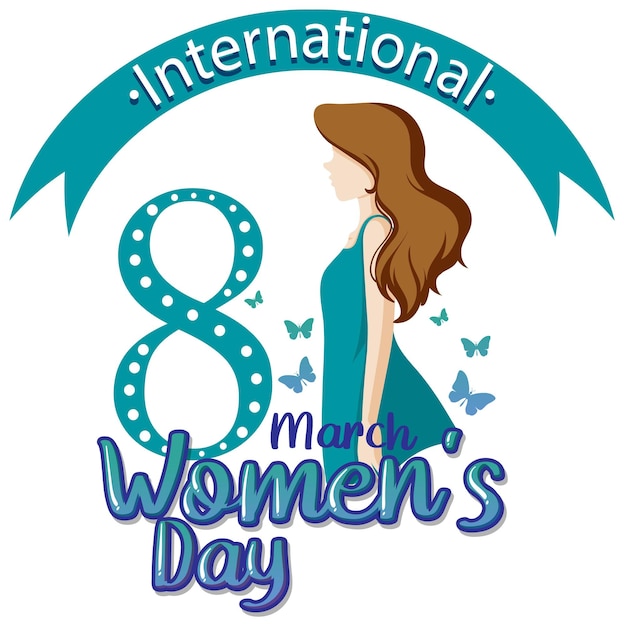 Vettore gratuito logo della giornata internazionale della donna