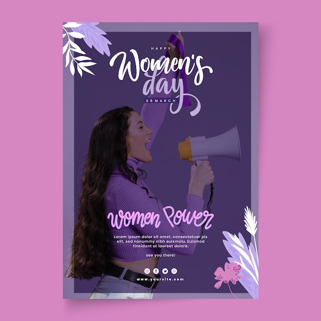 Free vector international women day poster