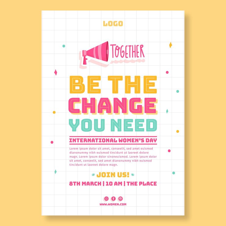 Free Vector international women day poster