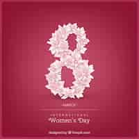 Free vector international women's day background in realistic style