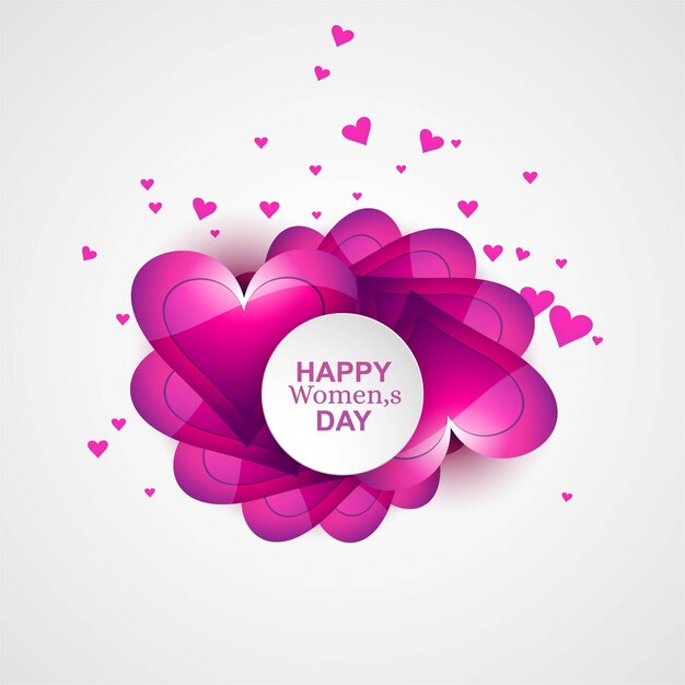 International women's day, background with hearts