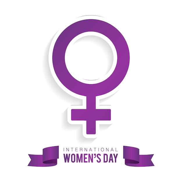 Free vector international women's day, background with purple female symbol