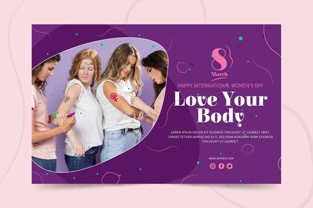 international women's day banner template